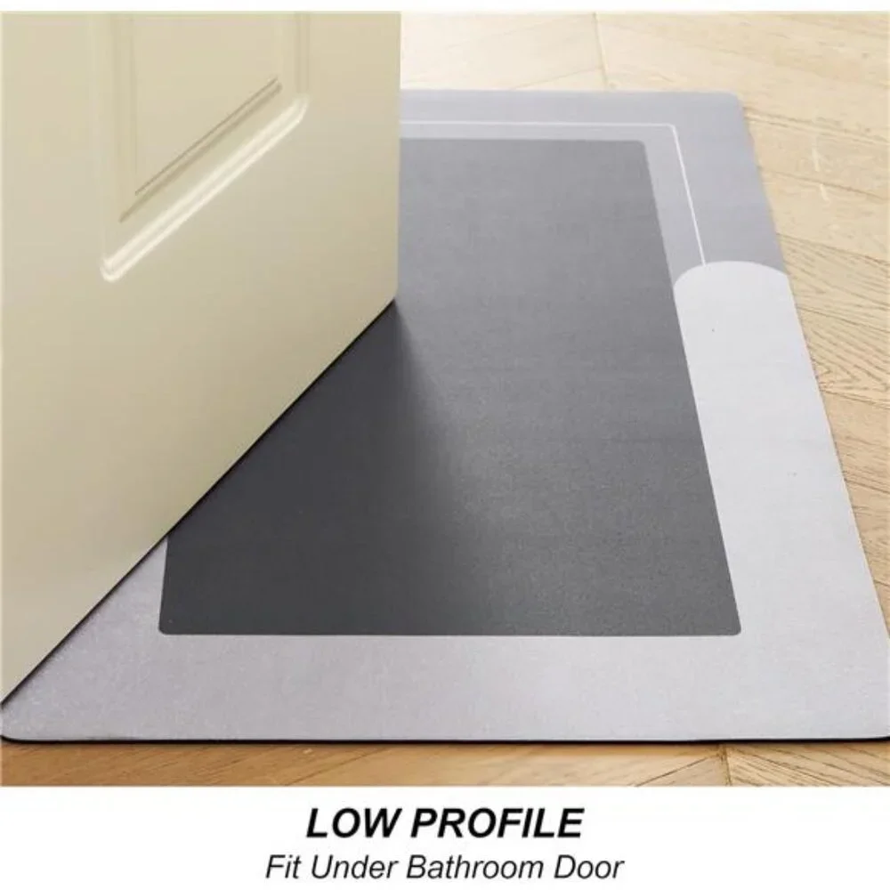 3PCS Bath Mat Rug Rubber Non Slip Quick Dry Rug Sets Super Absorbent Thin Rug